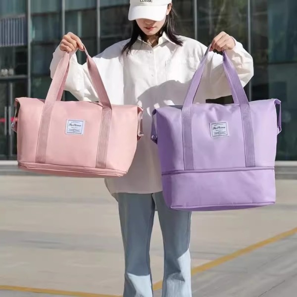 旅行健身包袋行李包包女短途旅游袋子手提外出时尚大容量超大便携_六六好物优选_运动包/户外包/配件-第2张图片-提都小院