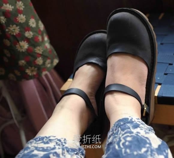 怎么用旧皮靴做文艺复古凉鞋的改造制作方法- www.aizhezhi.com