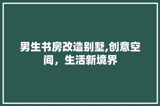 男生书房改造别墅,创意空间，生活新境界
