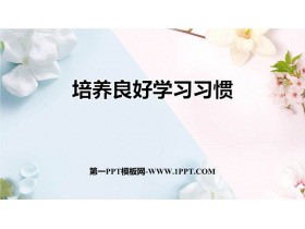 《培养良好学习习惯》PPT班会课件