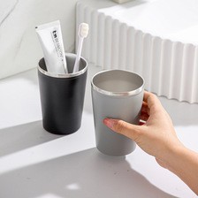 不锈钢刷牙杯高颜值漱口杯家用一套简约宿舍洗漱杯轻奢高档牙刷杯