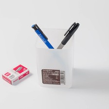 PP塑料磨砂哑光笔筒学生文具整理盒简约个性桌面杂物收纳