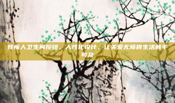 残疾人卫生间按钮,人性化设计,让关爱无障碍生活触手可及