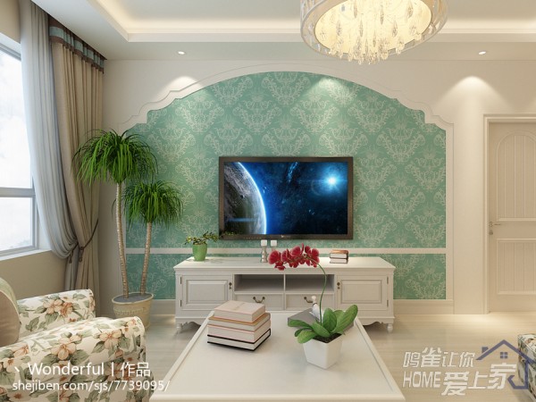 简约客厅电视背景