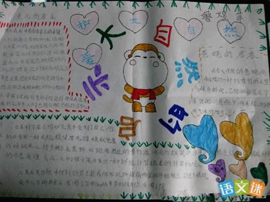 大自然的手抄报图片