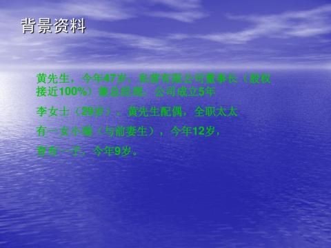 20xx年AFP黄先生案例私营企业主家庭理财案例规划报告PPT