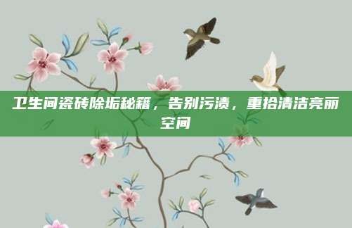 卫生间瓷砖除垢秘籍，告别污渍，重拾清洁亮丽空间