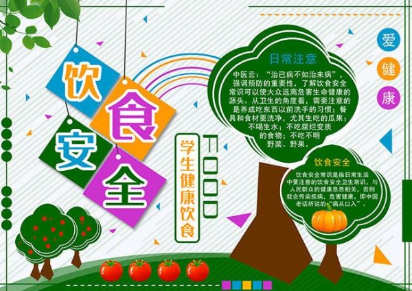 学生饮食安全手抄报