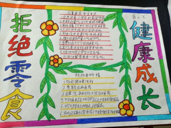 培养学生安全饮食习惯增强安全意识我班开展食品安全知识手抄报比赛