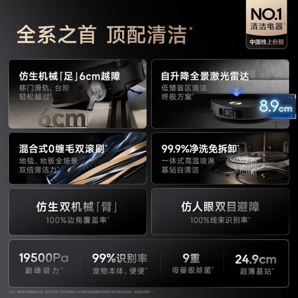 追觅Dreame X50 Pro扫地机器人限时特惠2499元