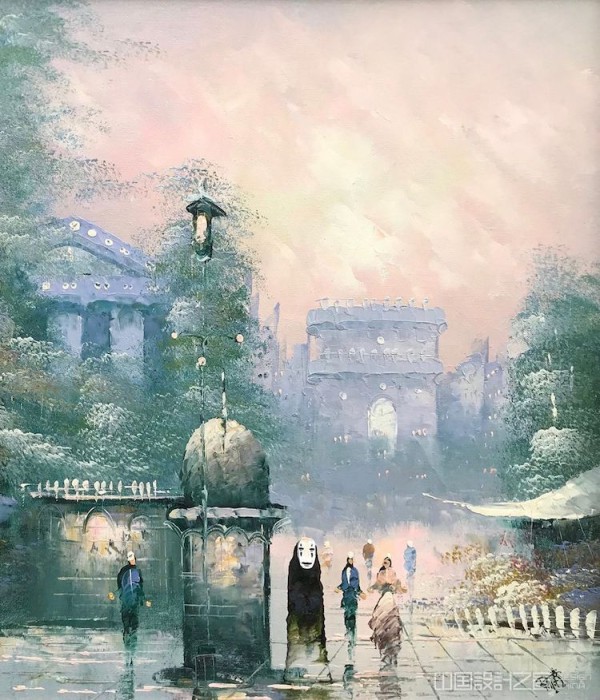 Altered Thrift Store Paintings by Dave Pollot