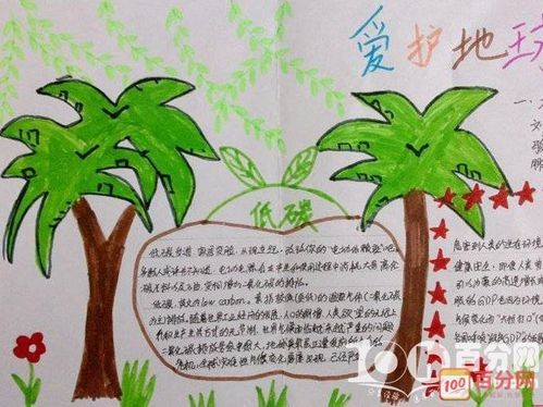 低碳环保生活我先行手抄报