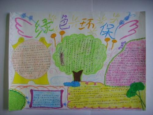 文章内容 提倡绿色环保手抄报 保护环境倡导绿色生活.