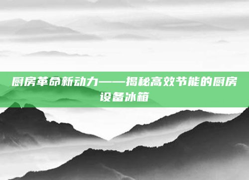 厨房革命新动力——揭秘高效节能的厨房设备冰箱