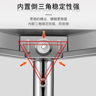 304不锈钢厨房置物架落地多3y层微波炉收纳架特厚多功能储物货架