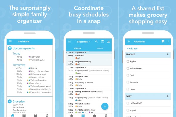 Una de las aplicaciones para ayudarte en la limpieza de tu casa es Cozi Family Organizer.