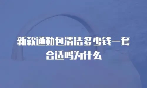 新款通勤包清洁多少钱一套合适吗为什么
