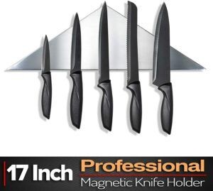 三角形专业不锈钢磁力刀架 Premium Designer Magnetic Knife Holder