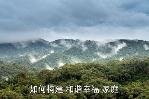 如何构建 和谐幸福 家庭