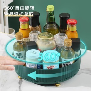 厨房360度旋转调料置物架
