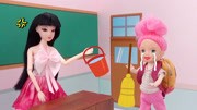 芭比剧场:小紫梦开学第一天迟到,老师罚她打扫一个月卫生
