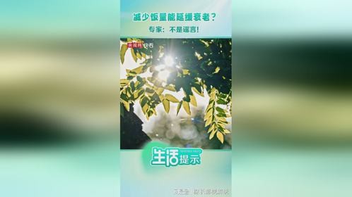 减少饭量能延缓衰老？专家：不是谣言！