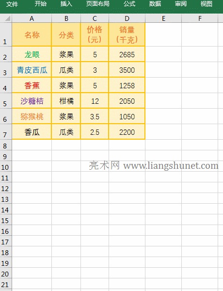 Excel按字体颜色排序