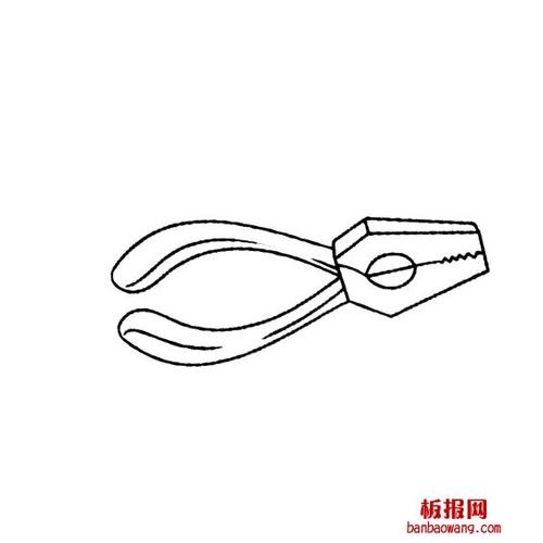 钳子的简笔画怎样画工具类