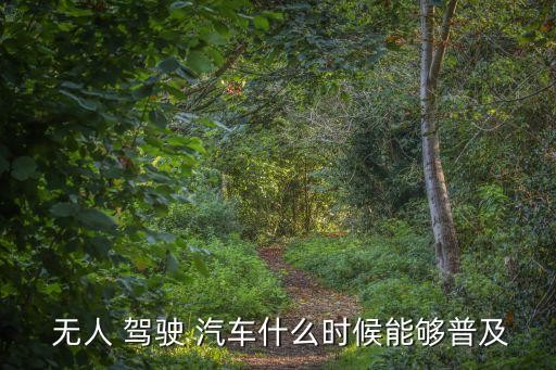  无人 驾驶 汽车什么时候能够普及