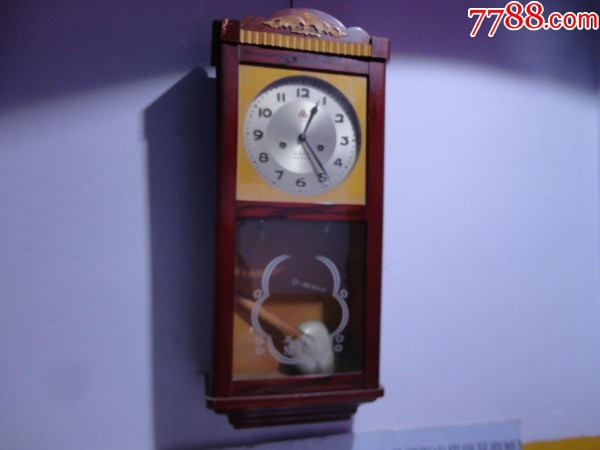 5.60年代555牌黄铜机芯纯机械特大挂钟【古董旧物店】_第1张_7788徽章收藏