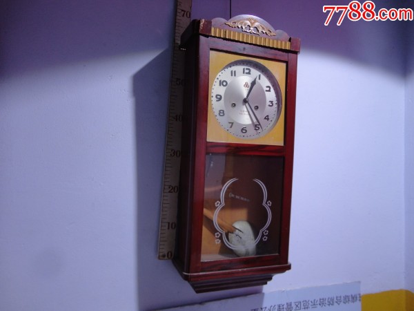 5.60年代555牌黄铜机芯纯机械特大挂钟【古董旧物店】_第2张_7788徽章收藏