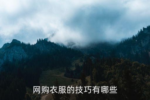 网购衣服的技巧有哪些