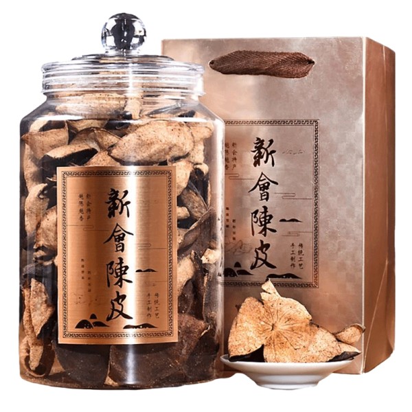 新会十年老陈皮茶罐装礼盒广东原产养生茶叶