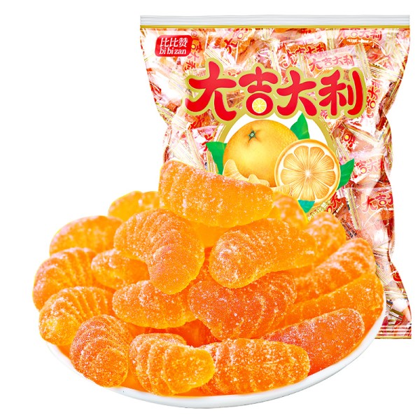 比比赞橘子软糖果500g