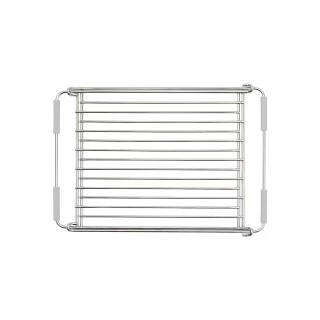 MUJI 無印良品 伸缩式不锈钢沥水篮 家用厨房多功能 约长495x宽199mm