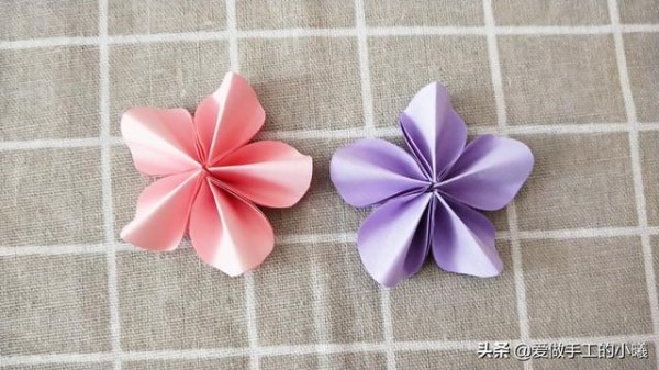 折纸教程5步完成的可爱小花简单漂亮又清新