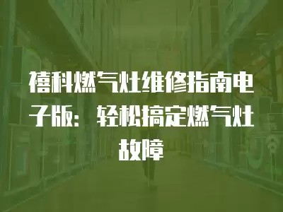 禧科燃气灶维修指南电子版:轻松搞定燃气灶故障