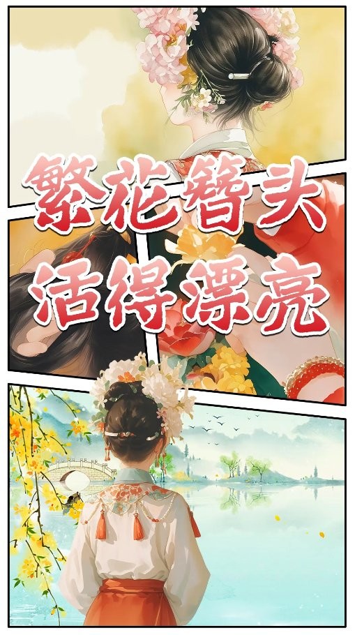 漫动时节:簪花围。图片由AI生成