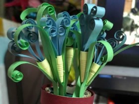 怎么简单做衍纸盆栽的手工制作方法教程
