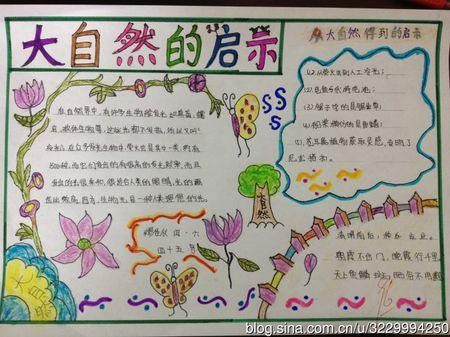 感受大自然手抄报关于大自然的手抄报自然现象认识大自然手抄报大
