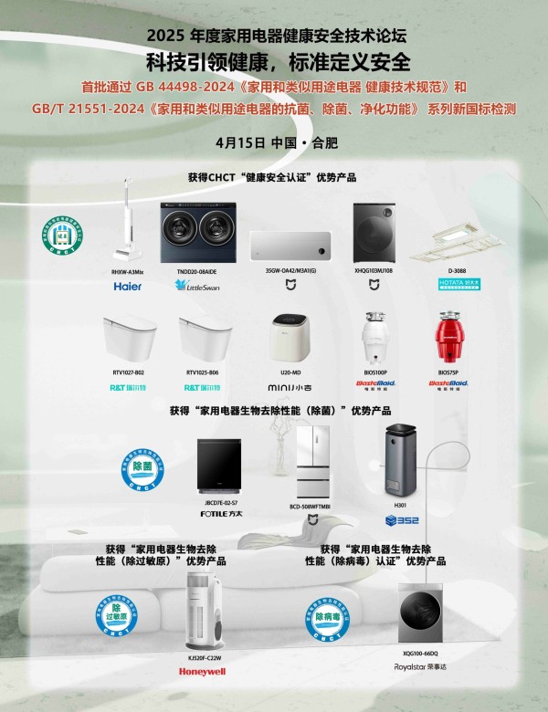 科技引领健康,标准定义安全——2025年度家用电器健康安全技术论坛召开