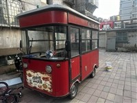 二手电动四轮餐车,小吃车,**电瓶逆变器,带烟雾净化器