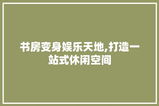 书房变身娱乐天地,打造一站式休闲空间 复古