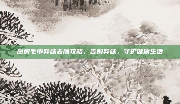 厨房毛巾异味去除攻略,告别异味,守护健康生活