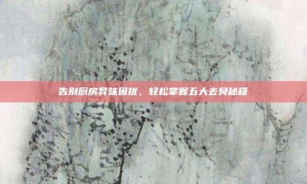 告别厨房异味困扰,轻松掌握五大去臭秘籍