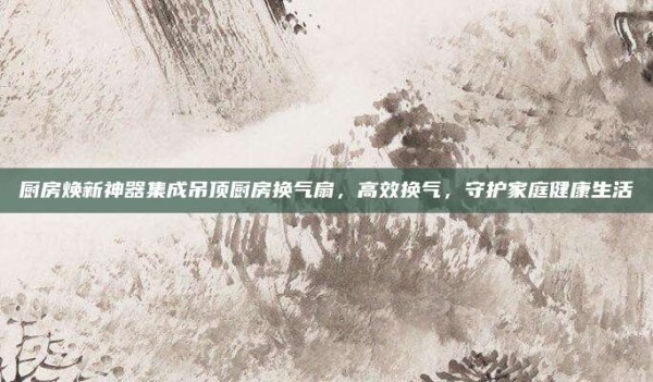 厨房焕新神器集成吊顶厨房换气扇,高效换气,守护家庭健康生活