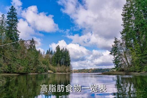 高脂肪食物一览表