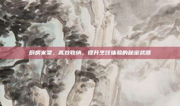 厨房米架,高效收纳,提升烹饪体验的秘密武器