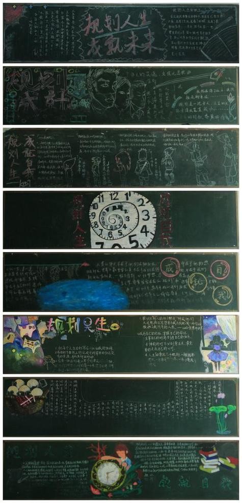 2016上学期第三次黑板报规划人生成就自我