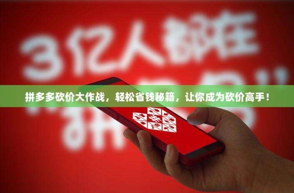 拼多多砍价大作战,轻松省钱秘籍,让你成为砍价高手!-第1张图片-拼多多助力